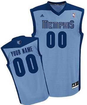 Men & Youth Customized Memphis Grizzlies Light Blue Jersey